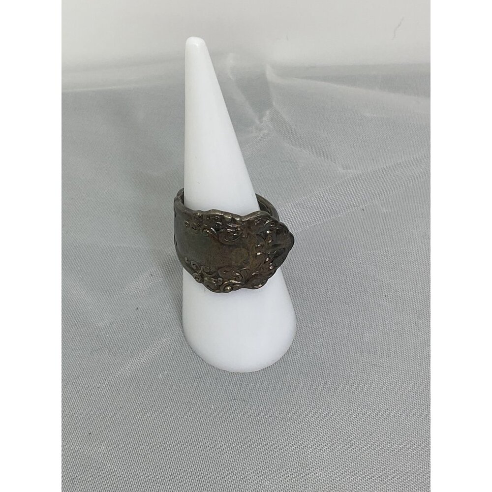 Vintage Silver Tone Spoon Handle Wrap Ring